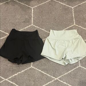 HALARA Women's Black and Light Gray Athletic Shorts